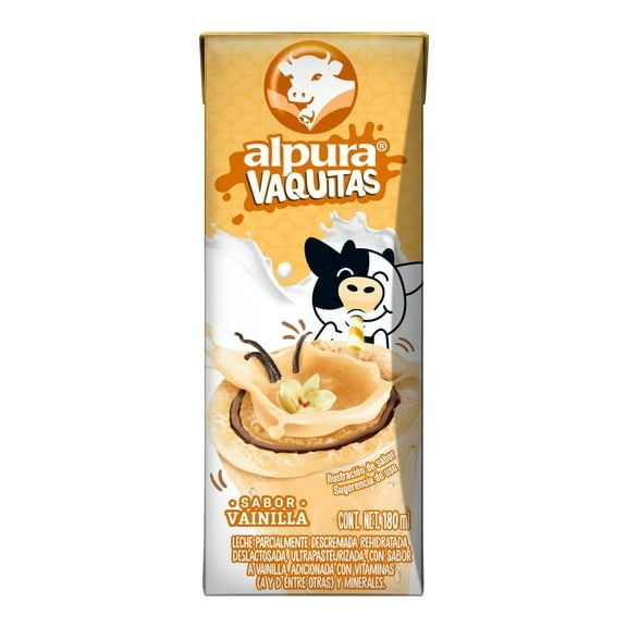 Leche Alpura Vaquitas sabor vainilla 180 ml