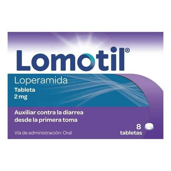 Lomotil Loperamida 2 mg 8 tabletas