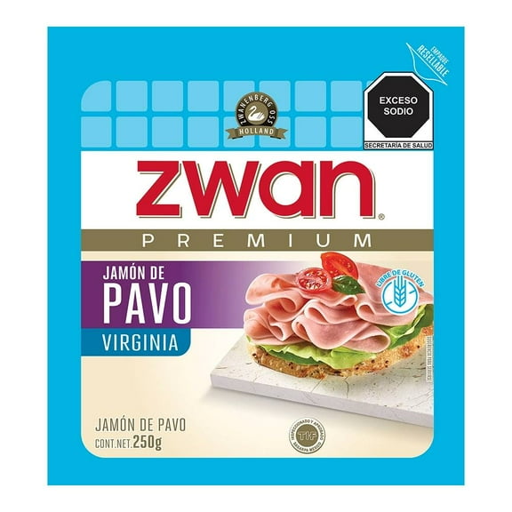 Jamón de pavo Zwan premium virginia 250 g