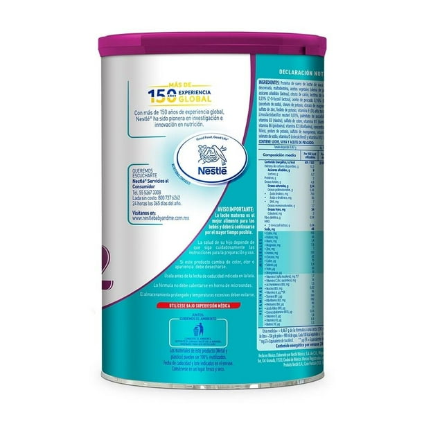 Leche de fórmula en polvo Nestlé Nan Optipro 2 en lata de 1 de 720g - 6 a  12 meses