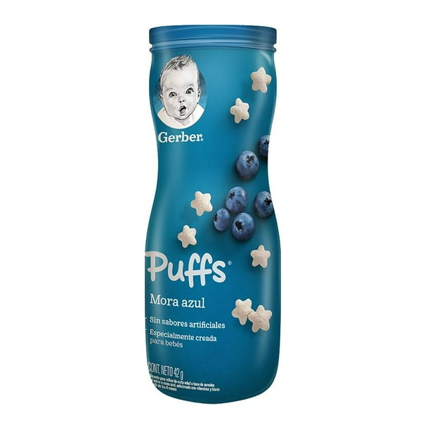 Cereal Gerber Puffs etapa 3 mora azul 42 g