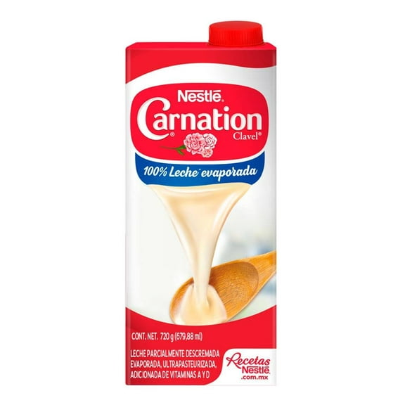 Leche evaporada Nestlé Carnation Clavel 720 g