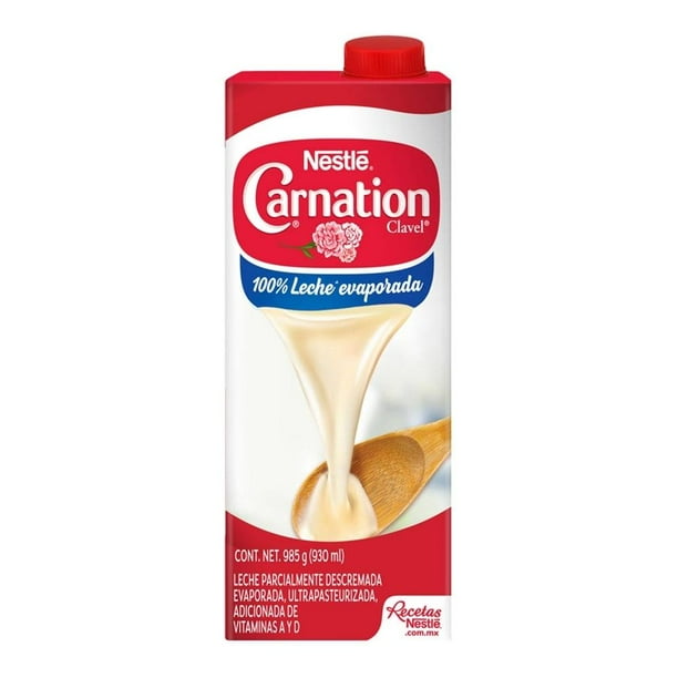 Leche evaporada Carnation clavel 930 ml