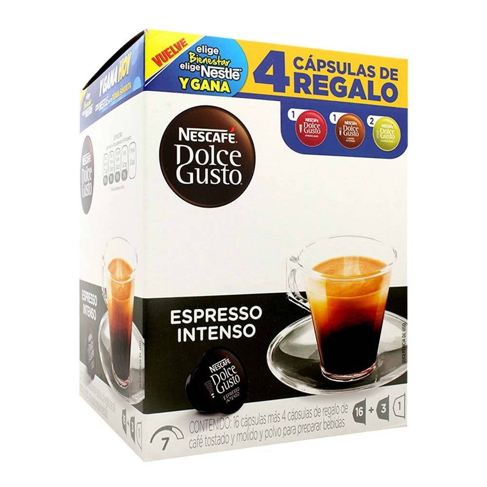 Cápsulas de café espresso intenso descafeinado Nescafé Dolce Gusto