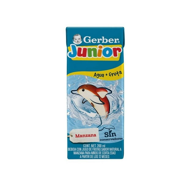 Gerber Junior Bebida de Jugo de Frutas, sabor Manzana, 200 ml