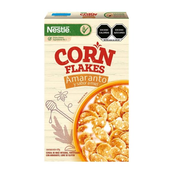 Cereal de maíz Corn Flakes amaranto y sabor a miel 420 g