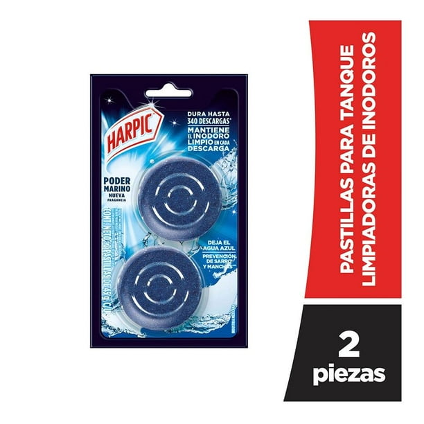 Pastilla para tanque Harpic 10X power ultra 2 pzas de 45g c/u