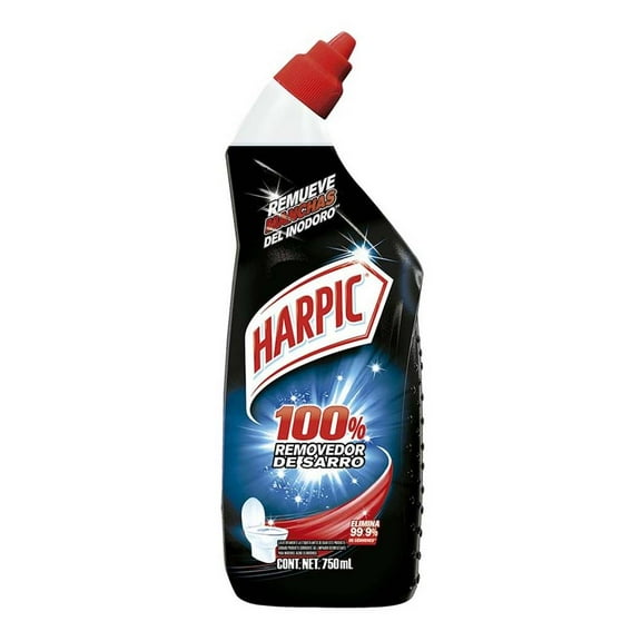 Limpiador desinfectante para inodoro Harpic 100% removedor de sarro 750 ml