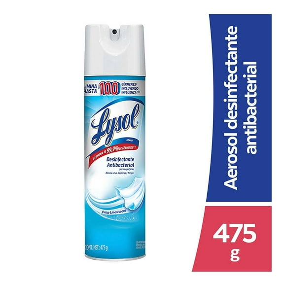 Desinfectante antibacterial Lysol en aerosol crisp linen 475 g