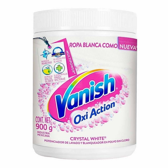 Quitamanchas Vanish Oxi Action crystal white en polvo para ropa blanca 900 g