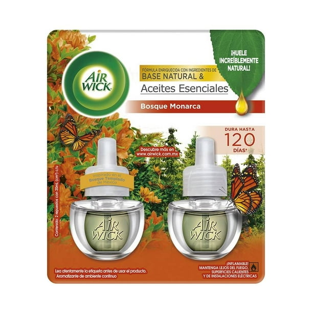 Aromatizante de ambiente continuo Air Wick bosque monarca 2 repuestos de 20 ml c/u