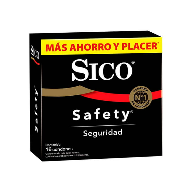 Móvil Atrevimiento Disciplina Condones Sico Safety seguridad de látex 16 pzas | Walmart