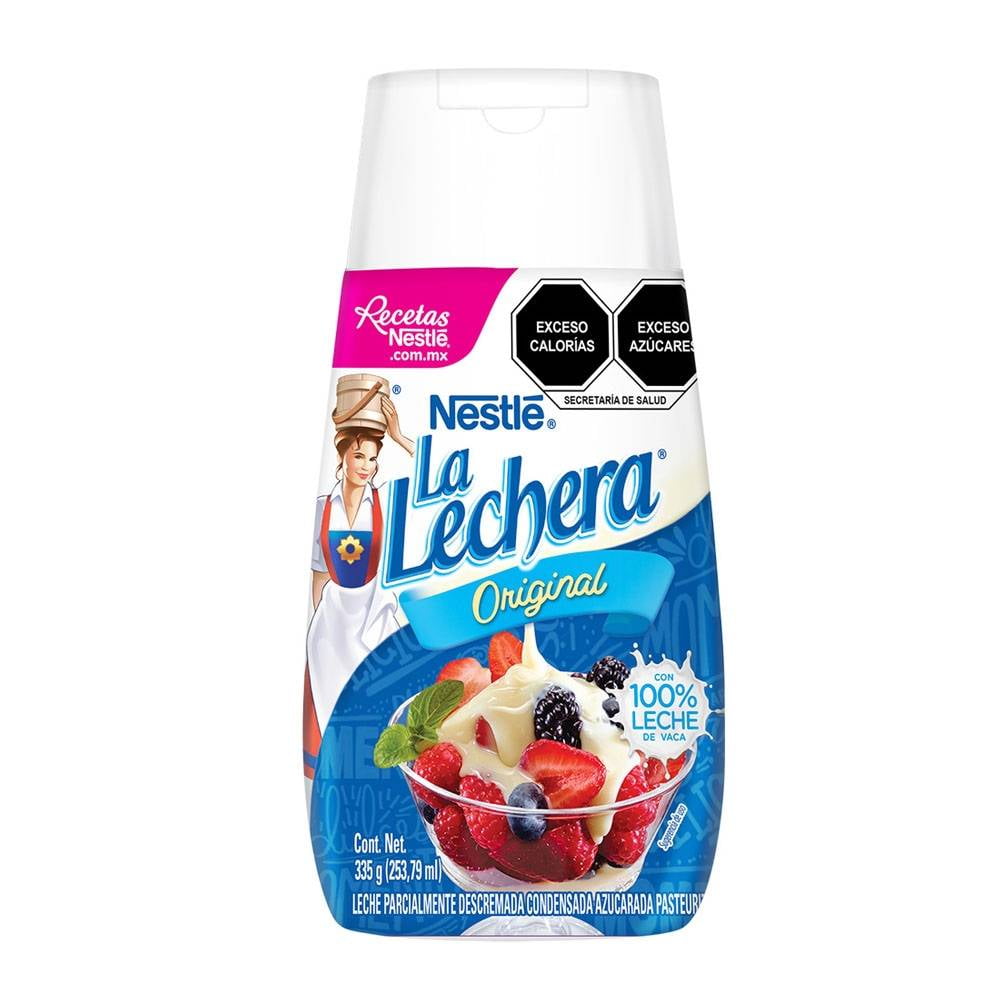 La Lechera Nestlé Leche condensada desnatada - Botella de Sirve Fácil Caja  12 x 450 g : .es: Alimentación y bebidas