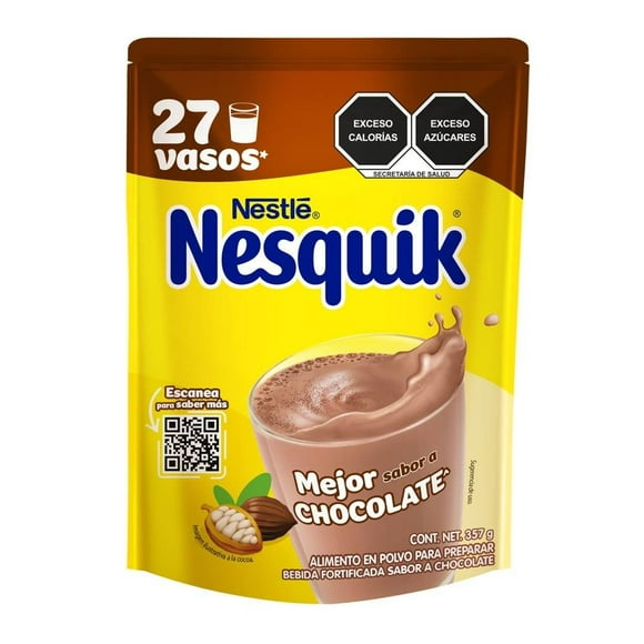 Alimento en polvo para preparar bebida Nesquik sabor chocolate 357 g