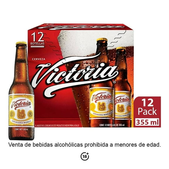 Cerveza oscura Victoria 12 botellas de 355 ml c/u