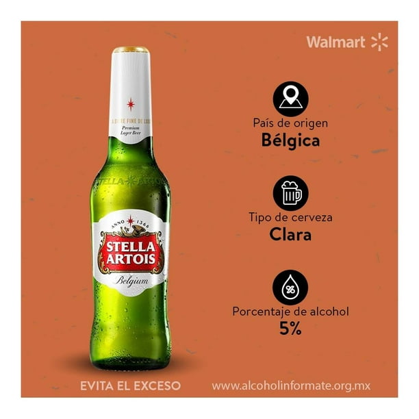 Cerveza Stella Artois 6 botellas de ml c/u | Walmart