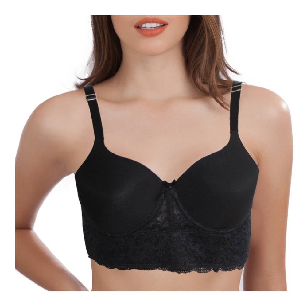 Brasier Bras Jade Tipo Bustier Negro Talla 36C