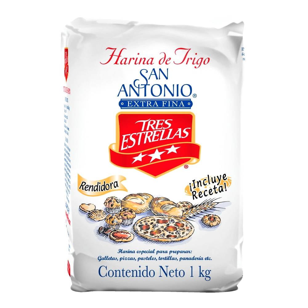 Harina de trigo Tres Estrellas San Antonio extra fina 1 kg | Walmart