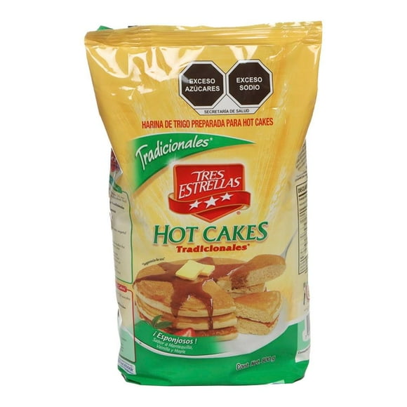 Harina de trigo Tres Estrellas preparada para hot cakes tradicionales 800 g