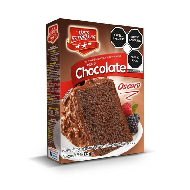 Harina de trigo preparada Tres Estrellas para pastel sabor chocolate oscuro  432 g | Walmart