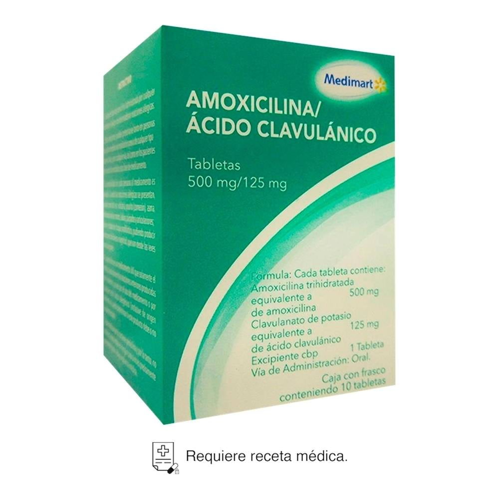 Amoxicilina/Ácido Clavulánico Medimart 500 mg/125 mg 10 tabletas