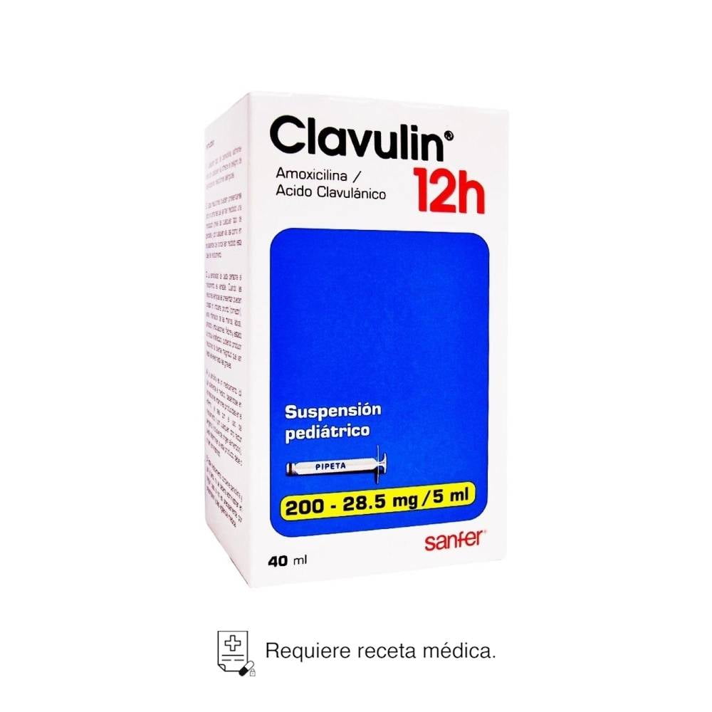 Clavulin Amoxicilina 200 mg, Ácido Clavulánico 28.5 mg / 5 ml suspensión pediátrico 40 ml