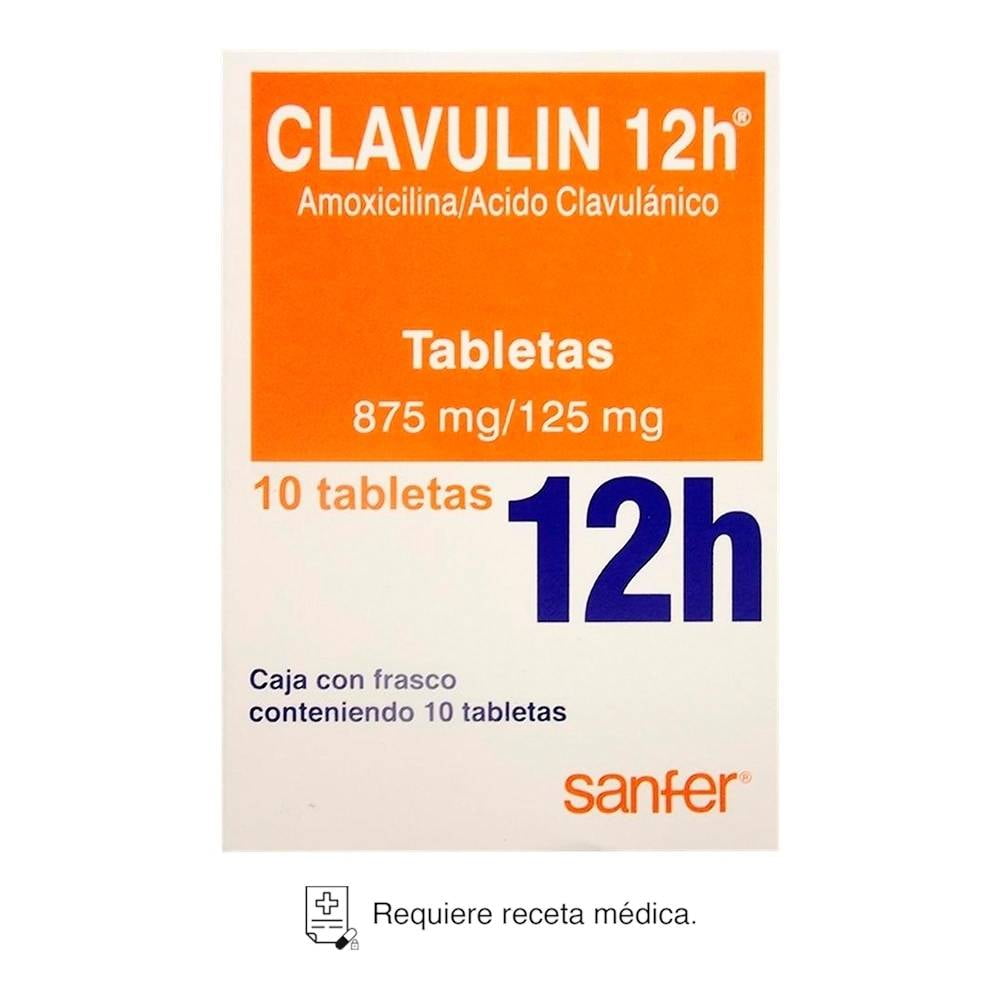 Clavulin Amoxicilina 875 mg / Ácido Clavulánico 125 mg 10 tabletas