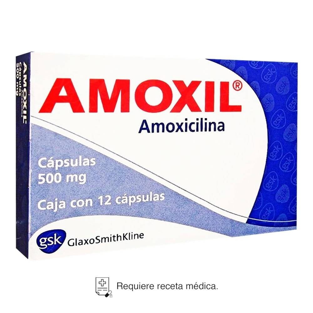 Amoxil Amoxicilina 500 mg 12 cápsulas