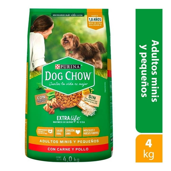 Alimento para Perro Dog Chow Extra Life Adulto Minis y Pequeños 4 kg