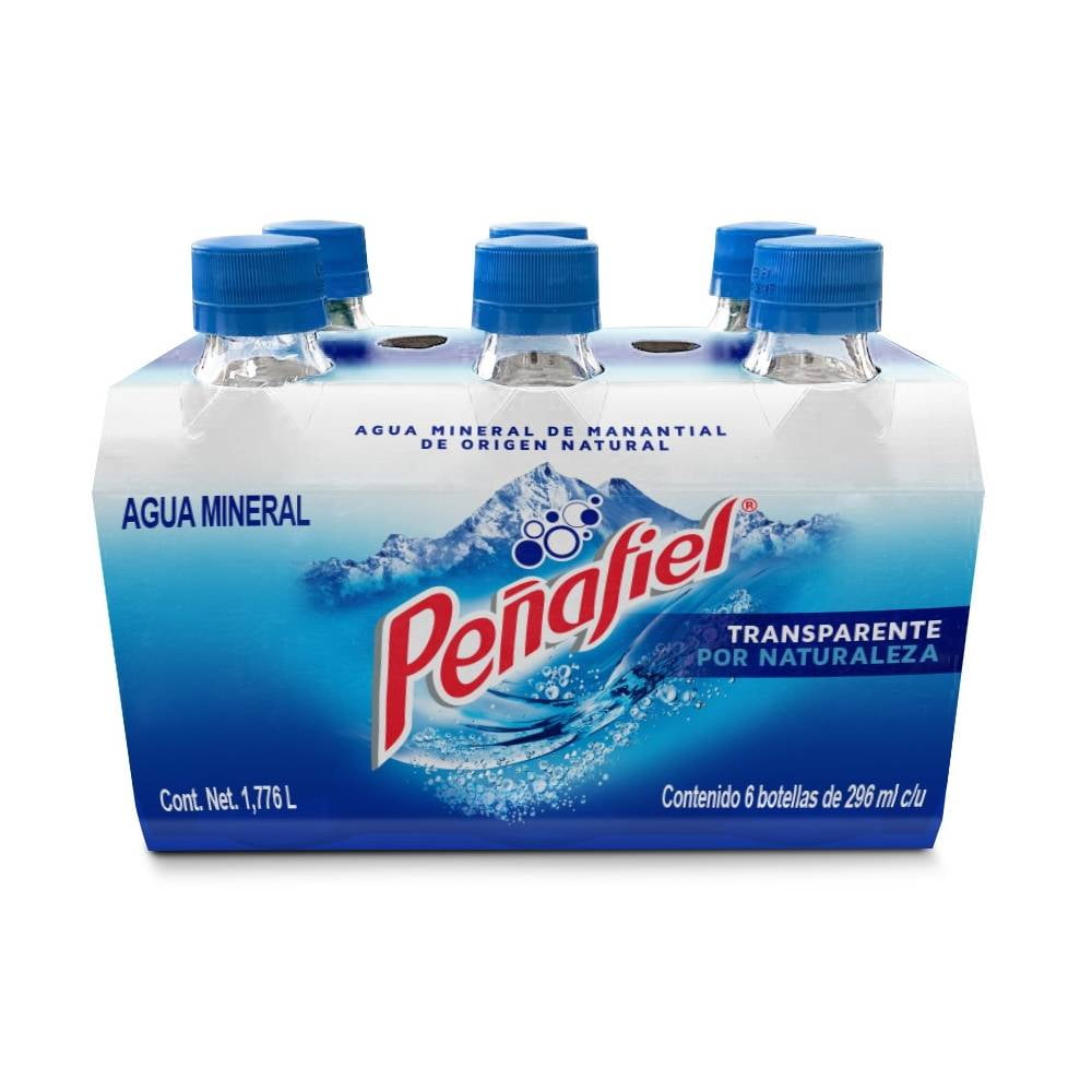 Agua Mineral Peñafiel 24 pzas de 296 ml c/u a precio de socio