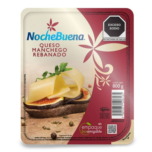 Queso manchego NocheBuena rebanado 800 g