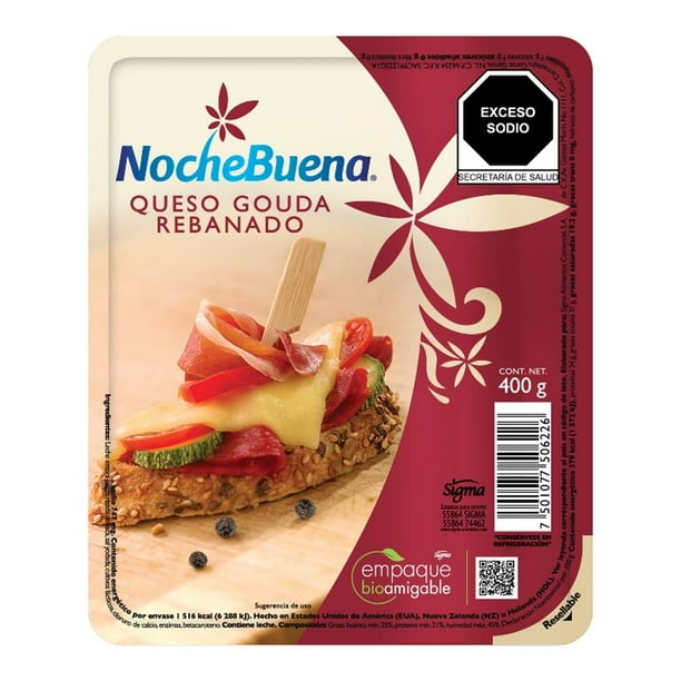 Queso gouda NocheBuena rebanado 400 g