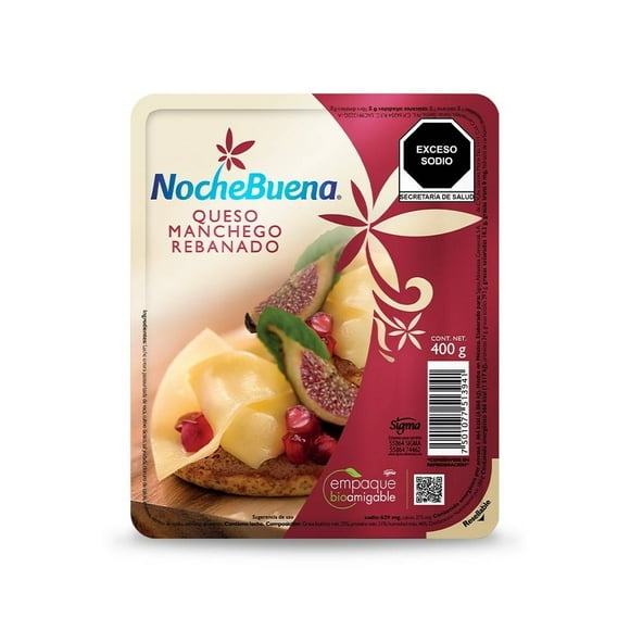 Queso manchego NocheBuena rebanadas 400 g