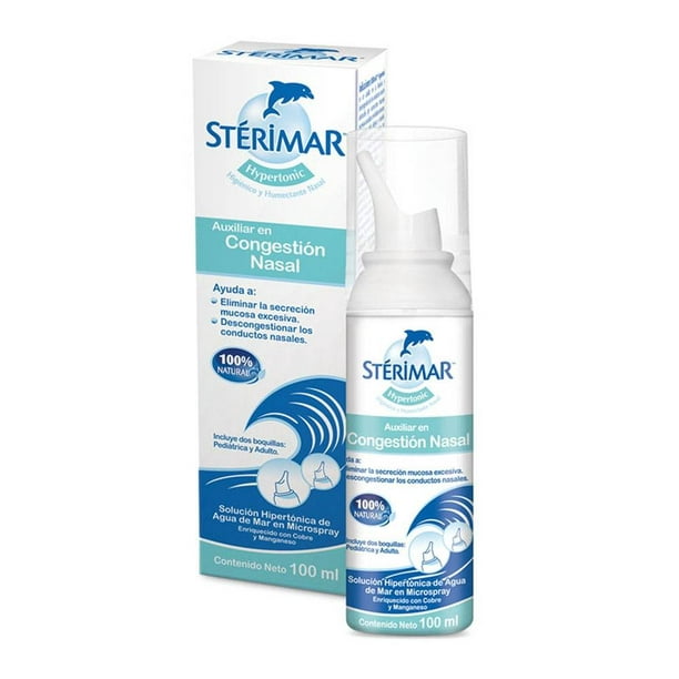 Solución de agua de mar Stérimar hipertonic congestión nasal 100 ml