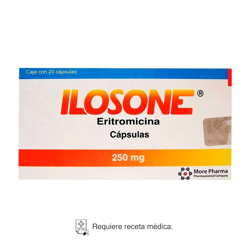 Ilosone cápsulas 20 pzas de 250 mg c/u | Walmart