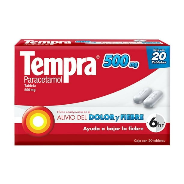 Tempra adultos 500 mg 20 tabletas