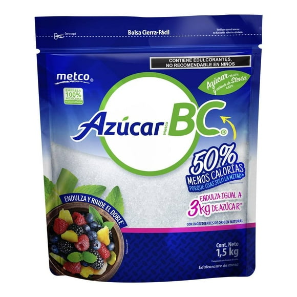 Azúcar Metco BC baja en calorías 1.5 kg