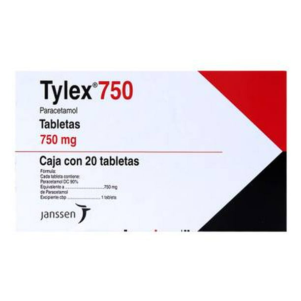 Tylex 750 mg, 20 tabletas