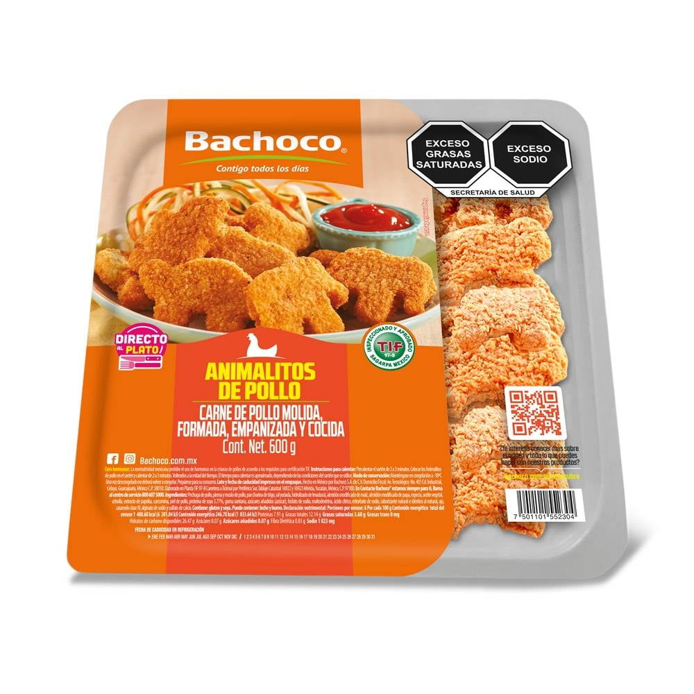 Animalitos de pollo Bachoco Prácticos de pechuga 600 g | Walmart