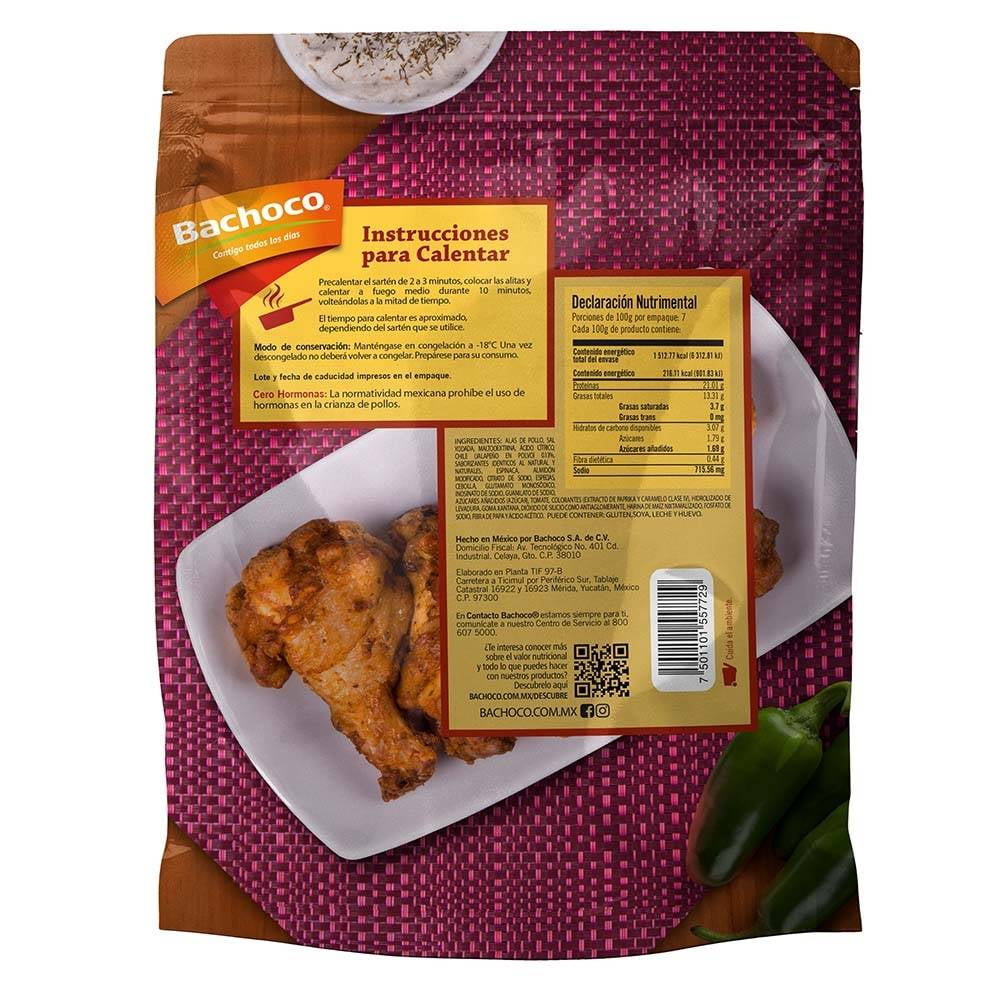 Alas de pollo Bachoco Antojos congeladas sabor jalapeño ahumado 700 g |  Walmart