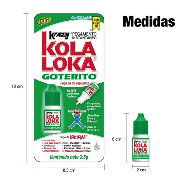 Pegamento Instantáneo Kola Loka Gotero 10 pzas + Brocha 1 pza a precio de  socio