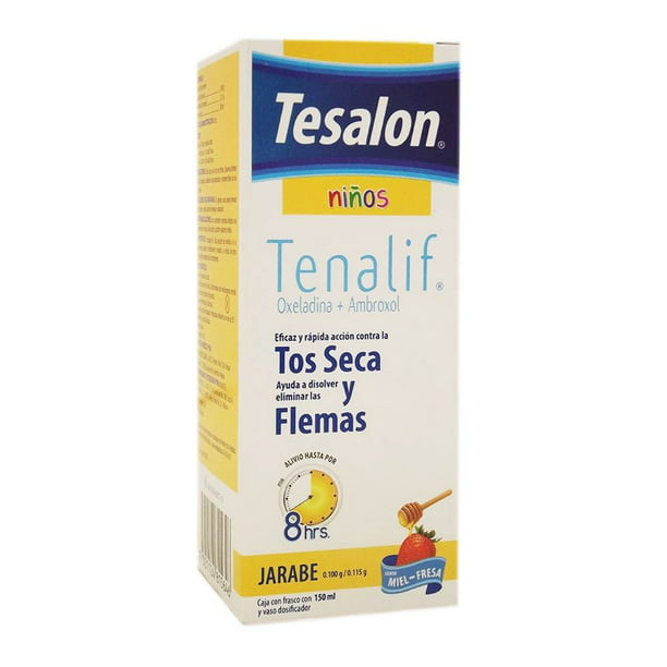 Jarabe para la tos Tesalon Tenalif niños sabor miel fresa 150 ml