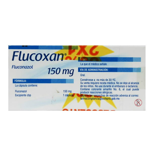 Flucoxan 1 cápsula de 150 mg 2x1 | Walmart