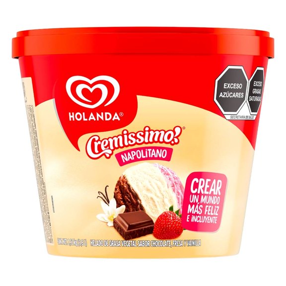 Helado Holanda Cremissimo napolitano 3.6 l