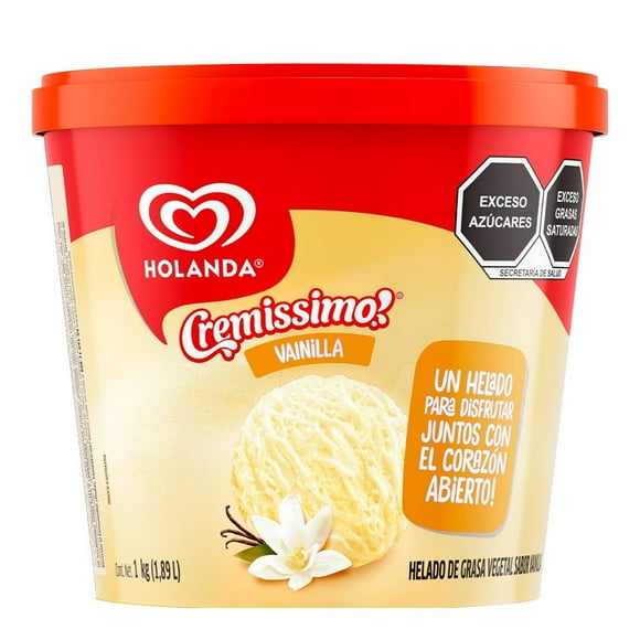 Helado Holanda Cremissimo sabor vainilla 1.89 l