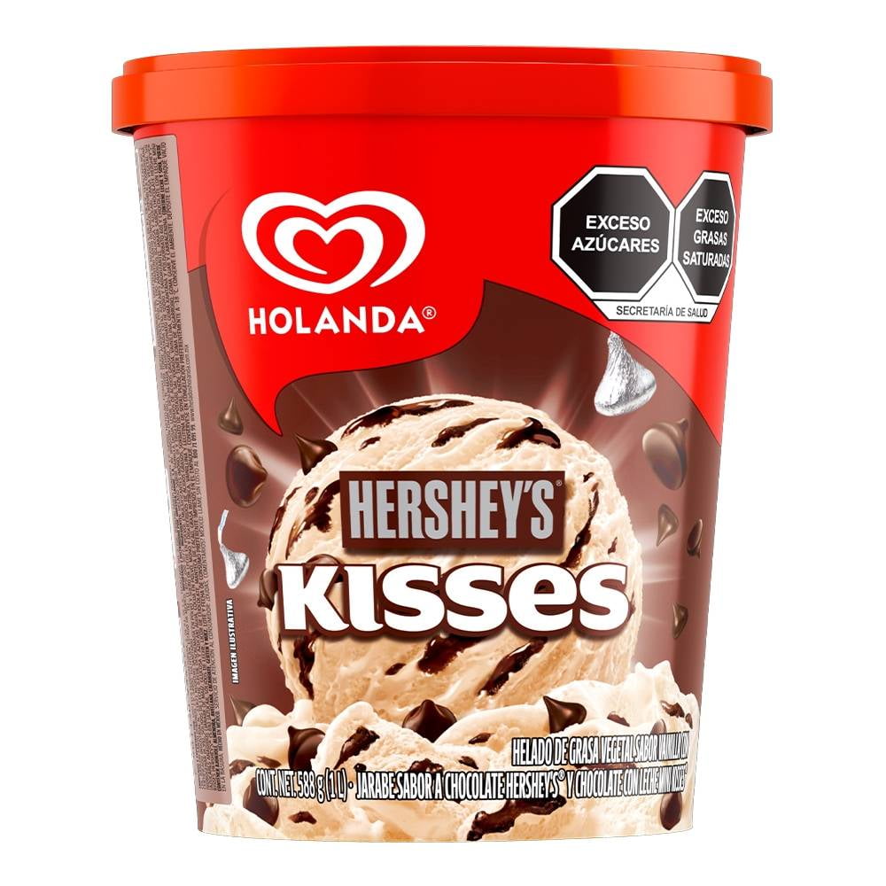 Helado Holanda Hersheys Sabor Vainilla Con Jarabe De Chocolate Y Kisses 1 L Walmart 6275