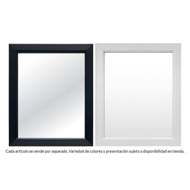 Espejo Decorativo Mainstays Decorativo Rectangular 24 x 29 cm Blanco o  Negro