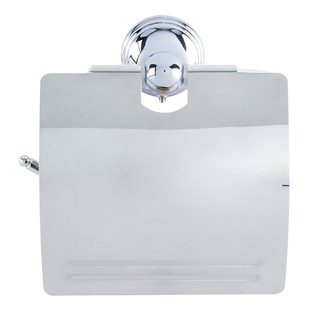 Portarrollos para baño con repisa fabricado en aluminio con acabado blanco  Quick Sonia Bath