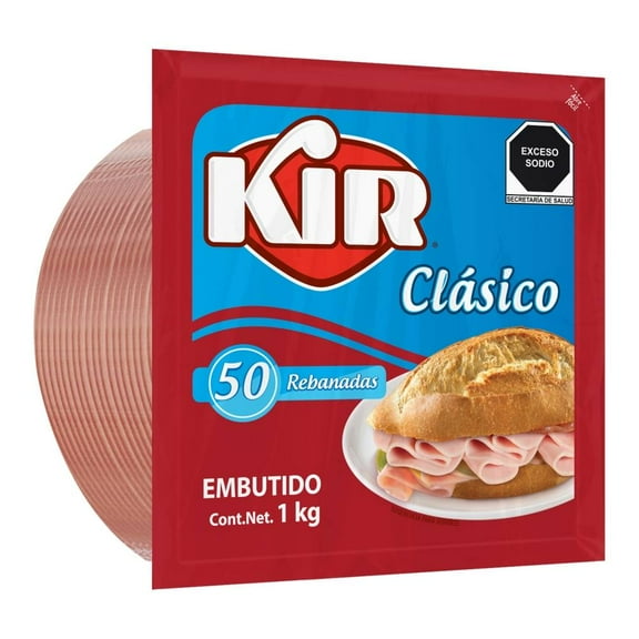 Jamón de pavo Kir con 50 rebanadas