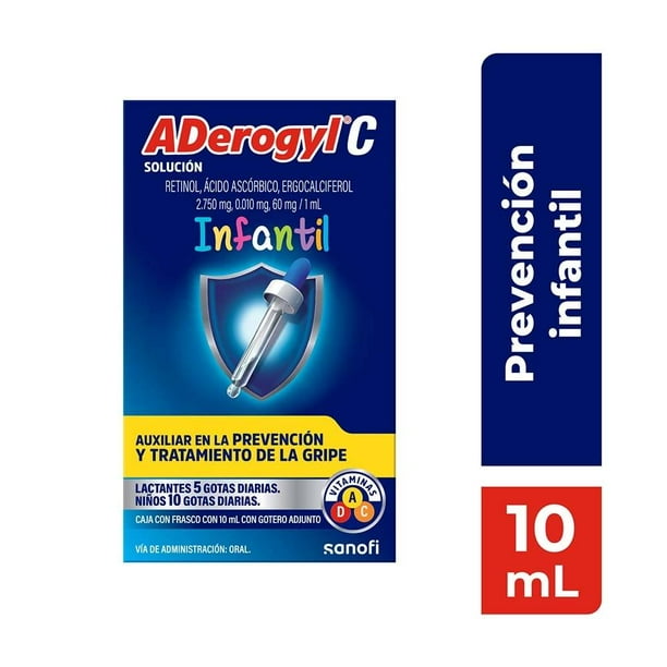 Vitamina ADerogyl C solución infantil en gotas 10 ml